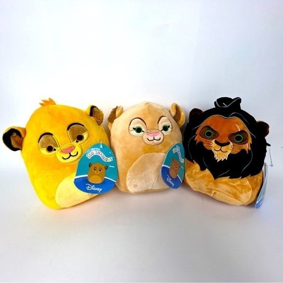 Squishmallows Disney Lion King Scar Nala Simba Squishmallow 7” - 8” Set … - Picture 1 of 8